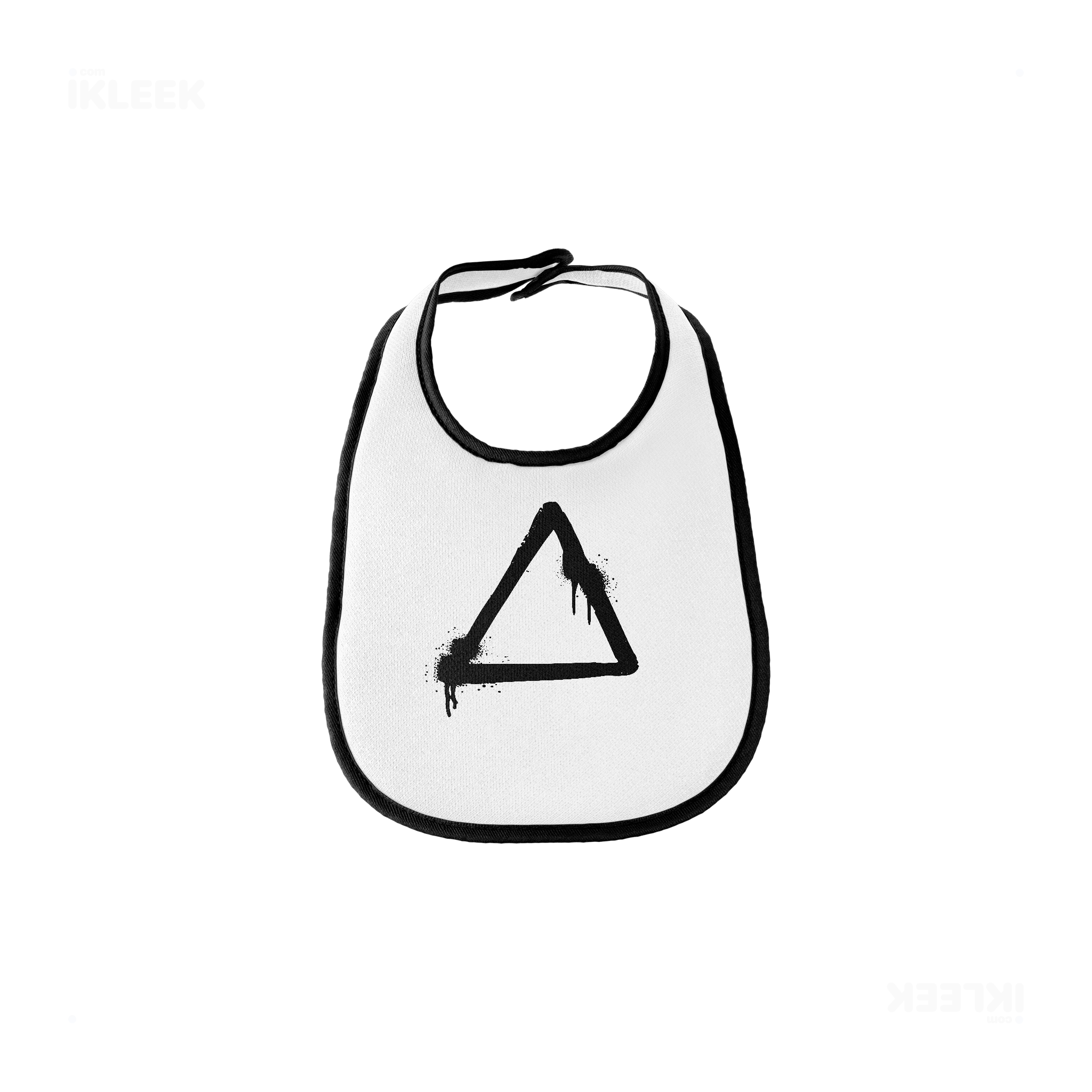 RisingTriangle Baby Bibs 01 White Black