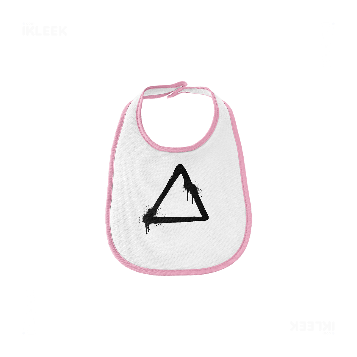 RisingTriangle Baby Bibs 01 White Pink