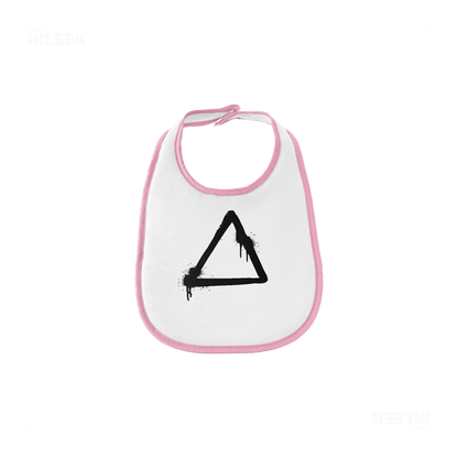 RisingTriangle Baby Bibs 01 White Pink