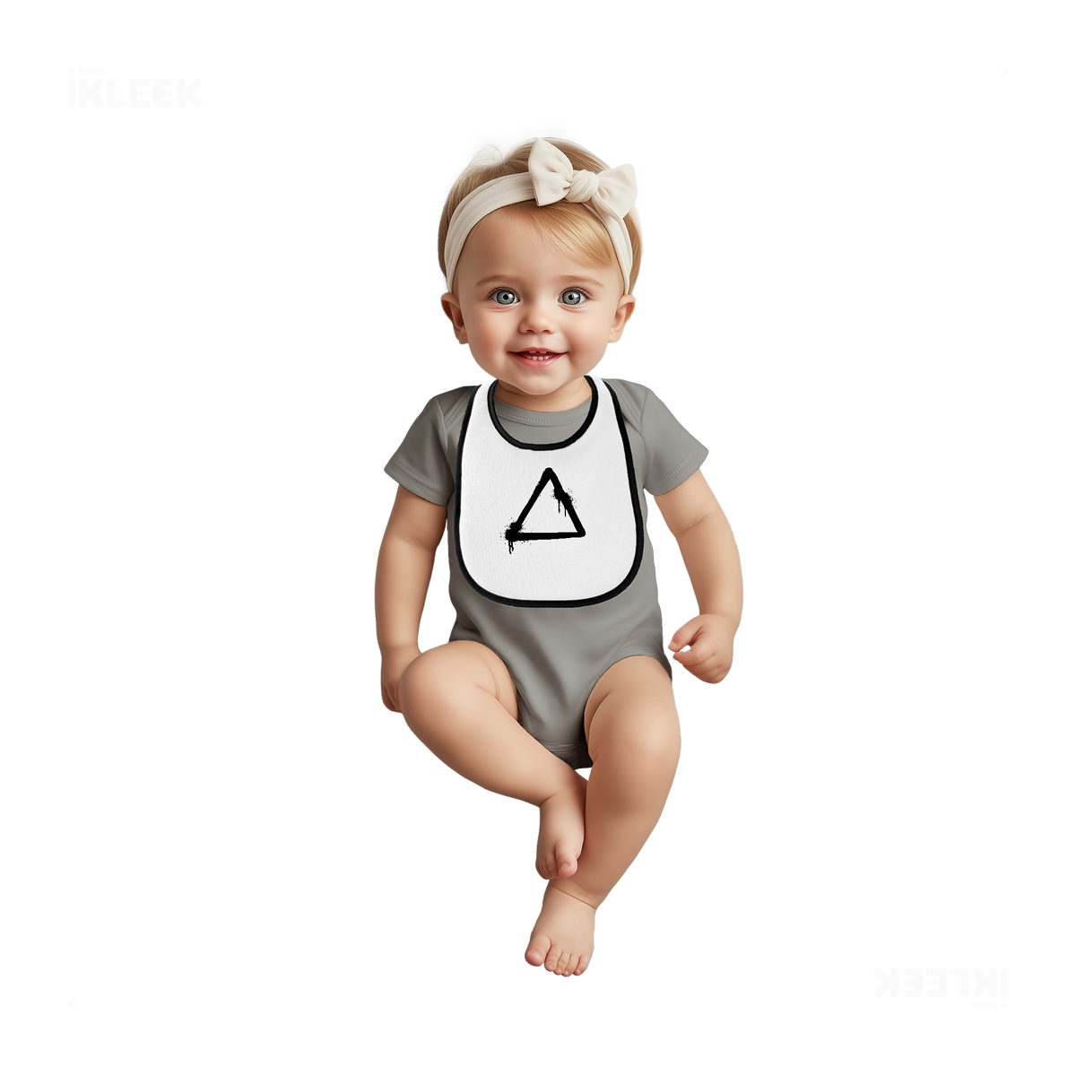 RisingTriangle Baby Bibs 02 White Black