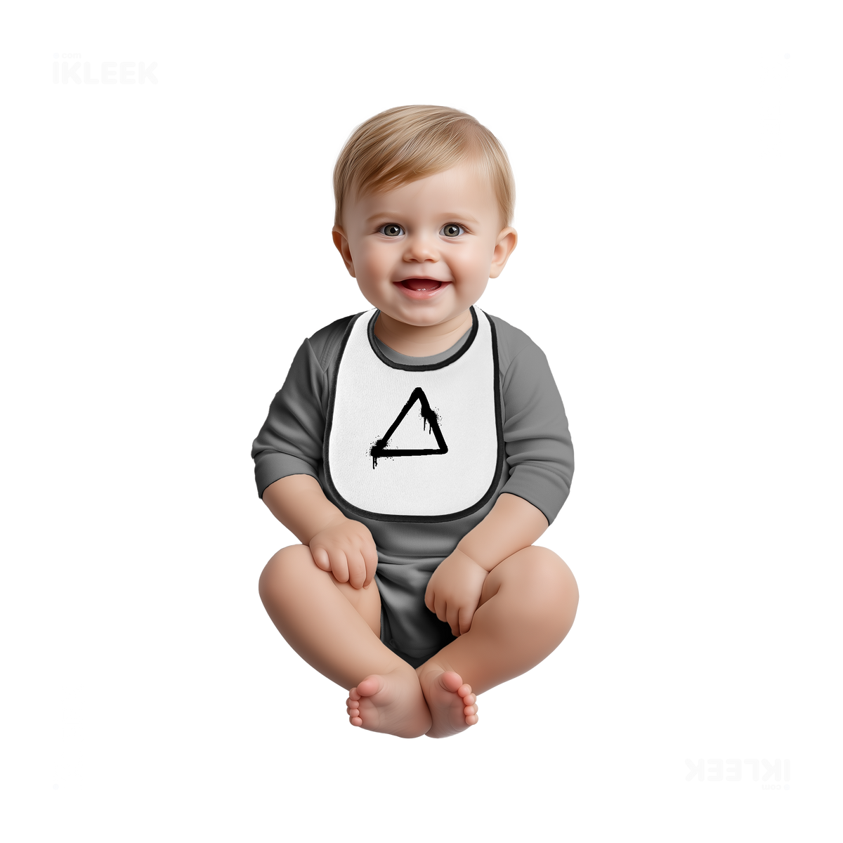 RisingTriangle Baby Bibs 03 White Black