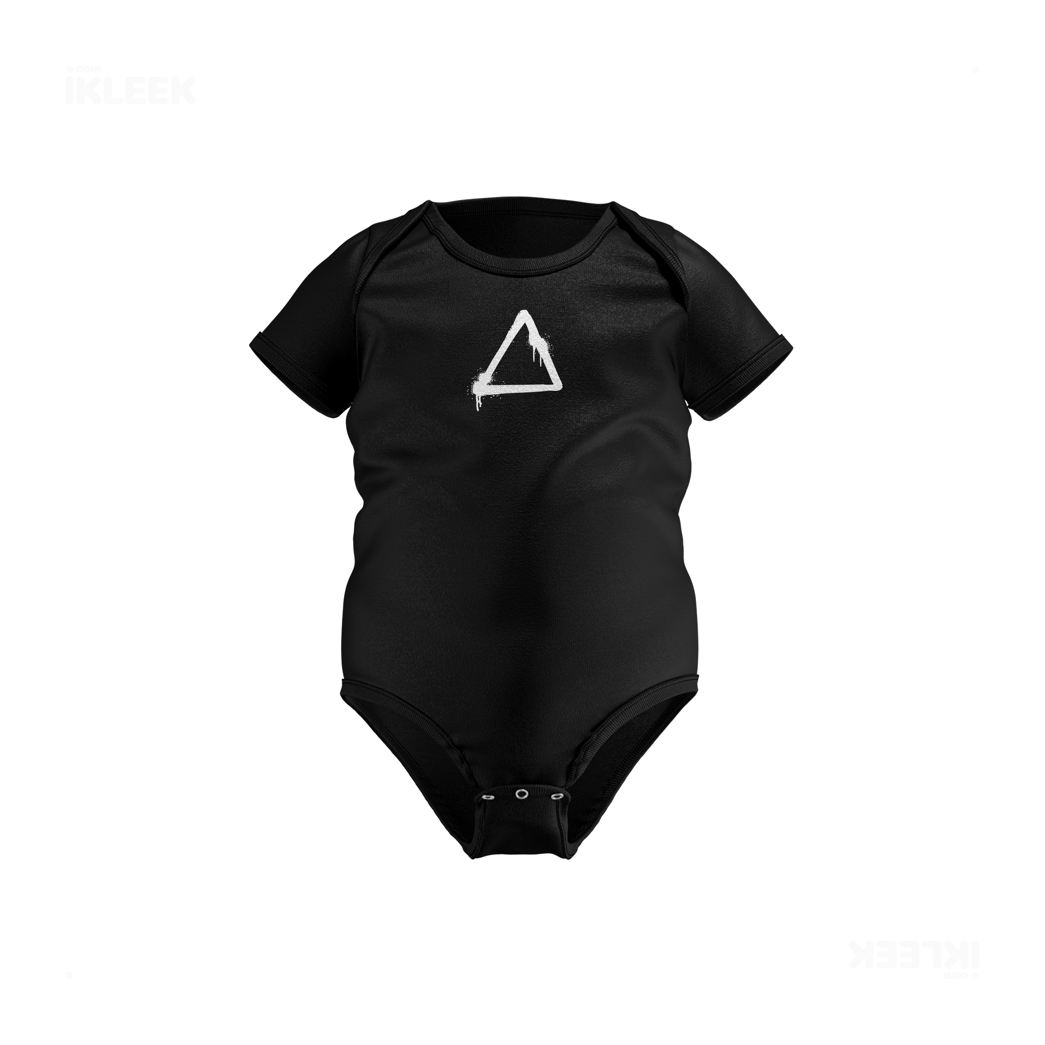 RisingTriangle Baby Onesies 01 Black