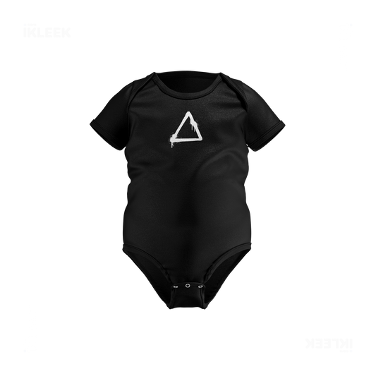 RisingTriangle Baby Onesies 01 Black