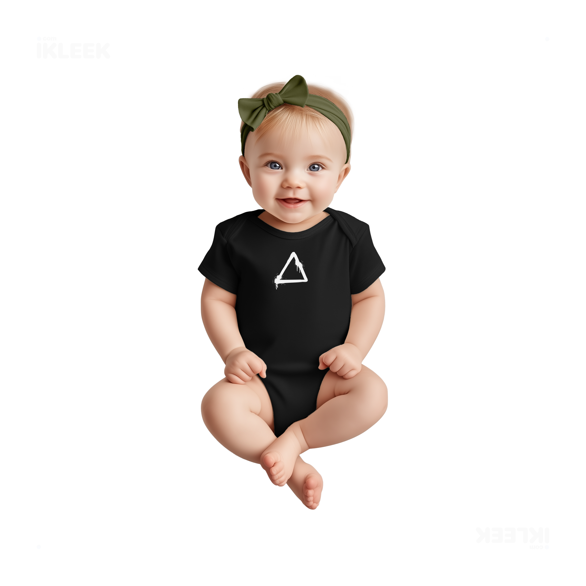 RisingTriangle Baby Onesies 02 Black