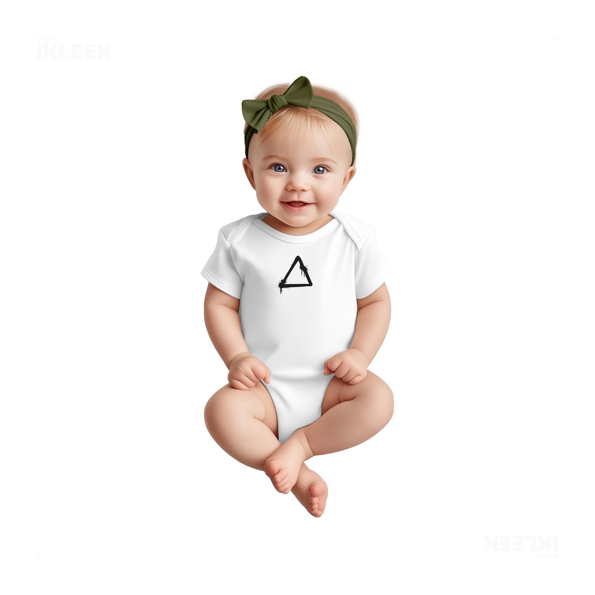 RisingTriangle Baby Onesies 02 White