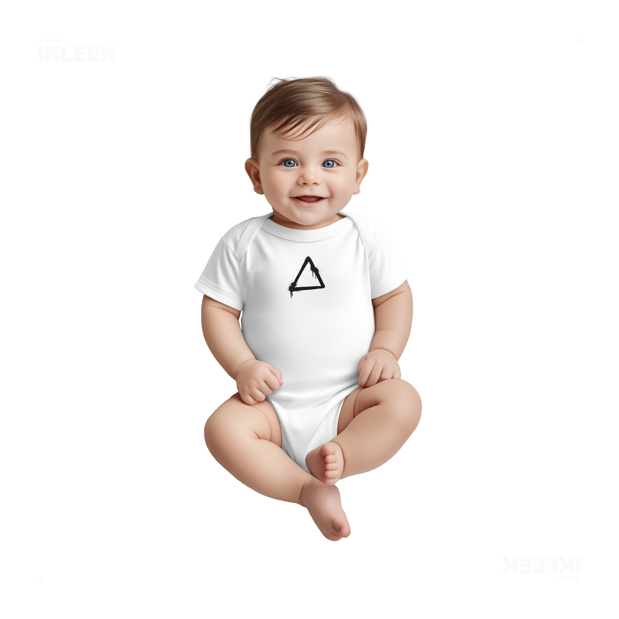 RisingTriangle Baby Onesies 03 White