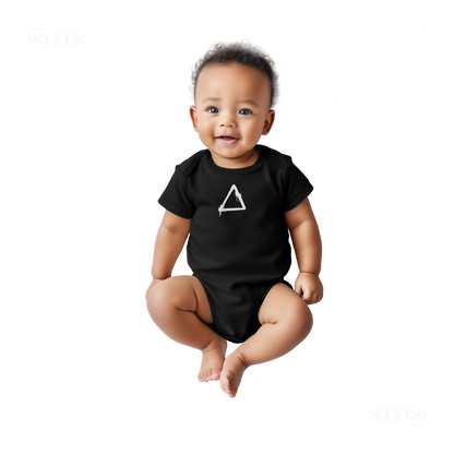 RisingTriangle Baby Onesies 05 Black