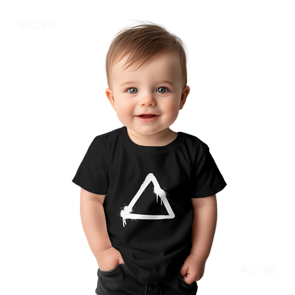 RisingTriangle Baby T Shirt 03 Black