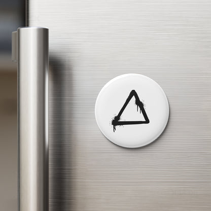 RisingTriangle Button Magnet 02 Round