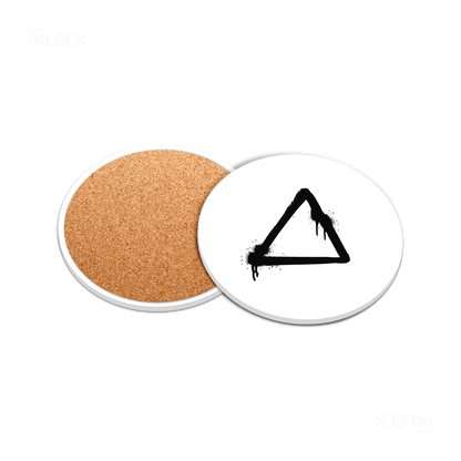RisingTriangle Ceramic Coaster 05 Round