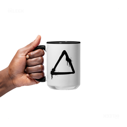RisingTriangle Ceramic Mug 05 White Black