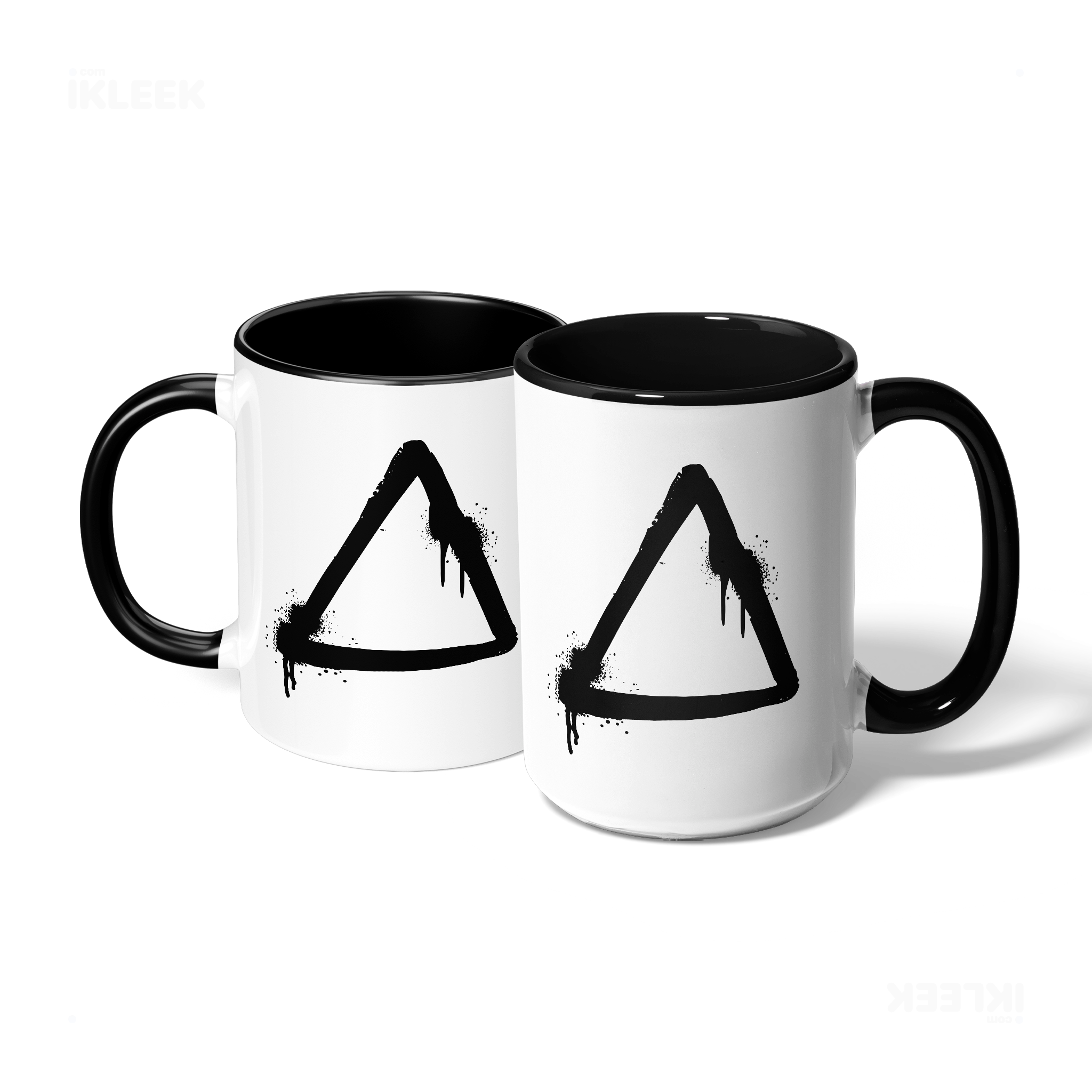 RisingTriangle Ceramic Mug 07 White Black