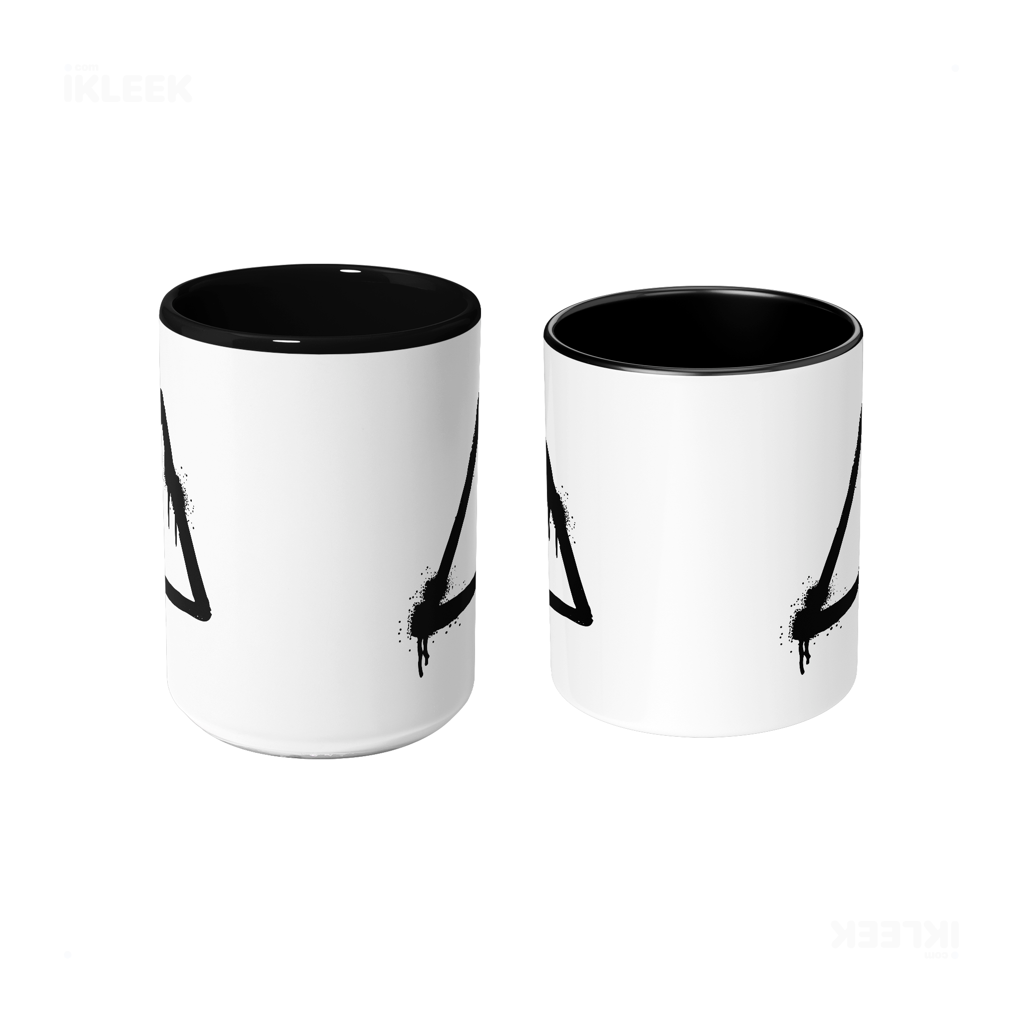 RisingTriangle Ceramic Mug 09 White Black