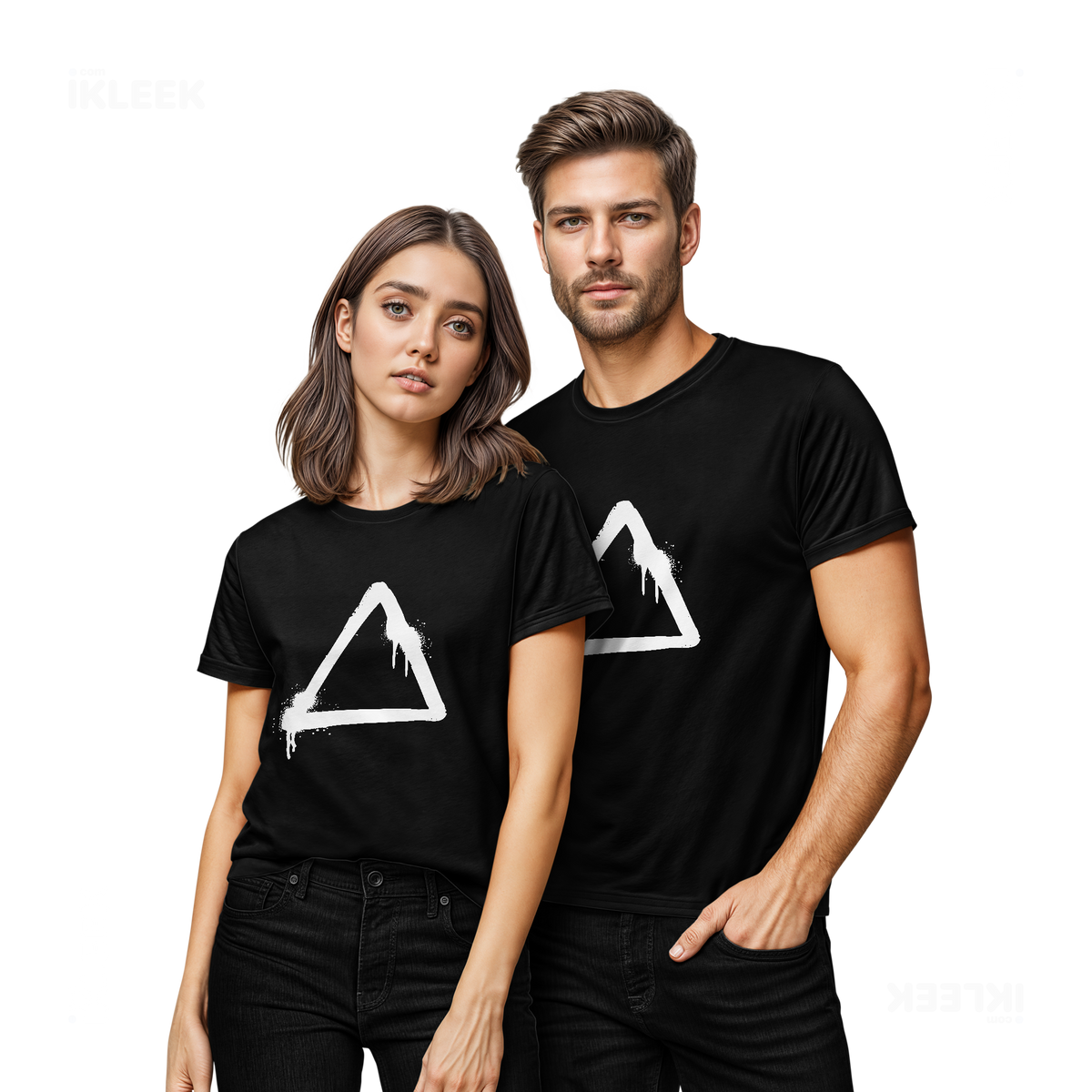 RisingTriangle Couple T Shirt 02 Black
