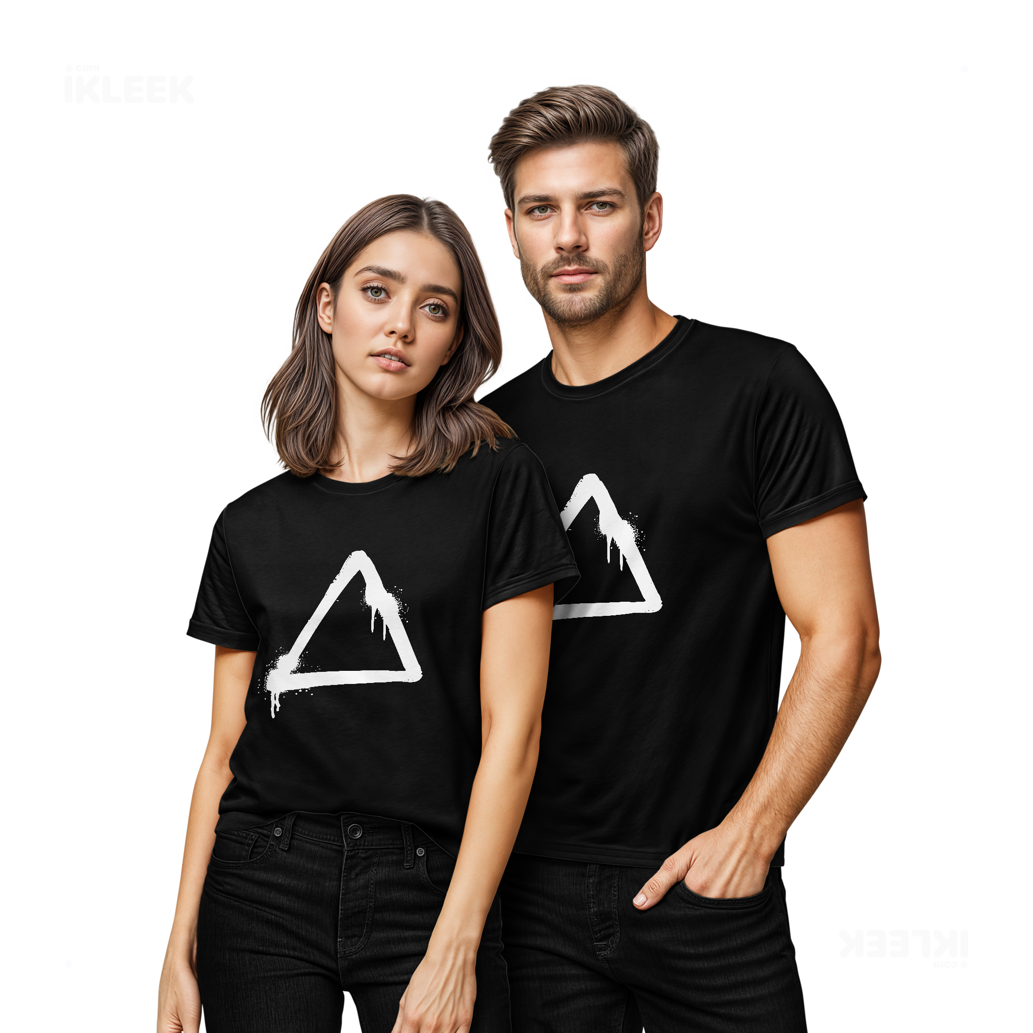 RisingTriangle Couple T Shirt 02 Black
