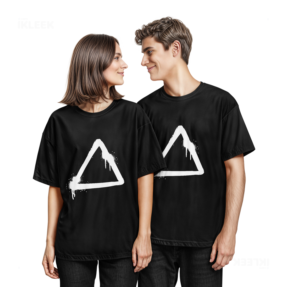 RisingTriangle Couple T Shirt 05 Black