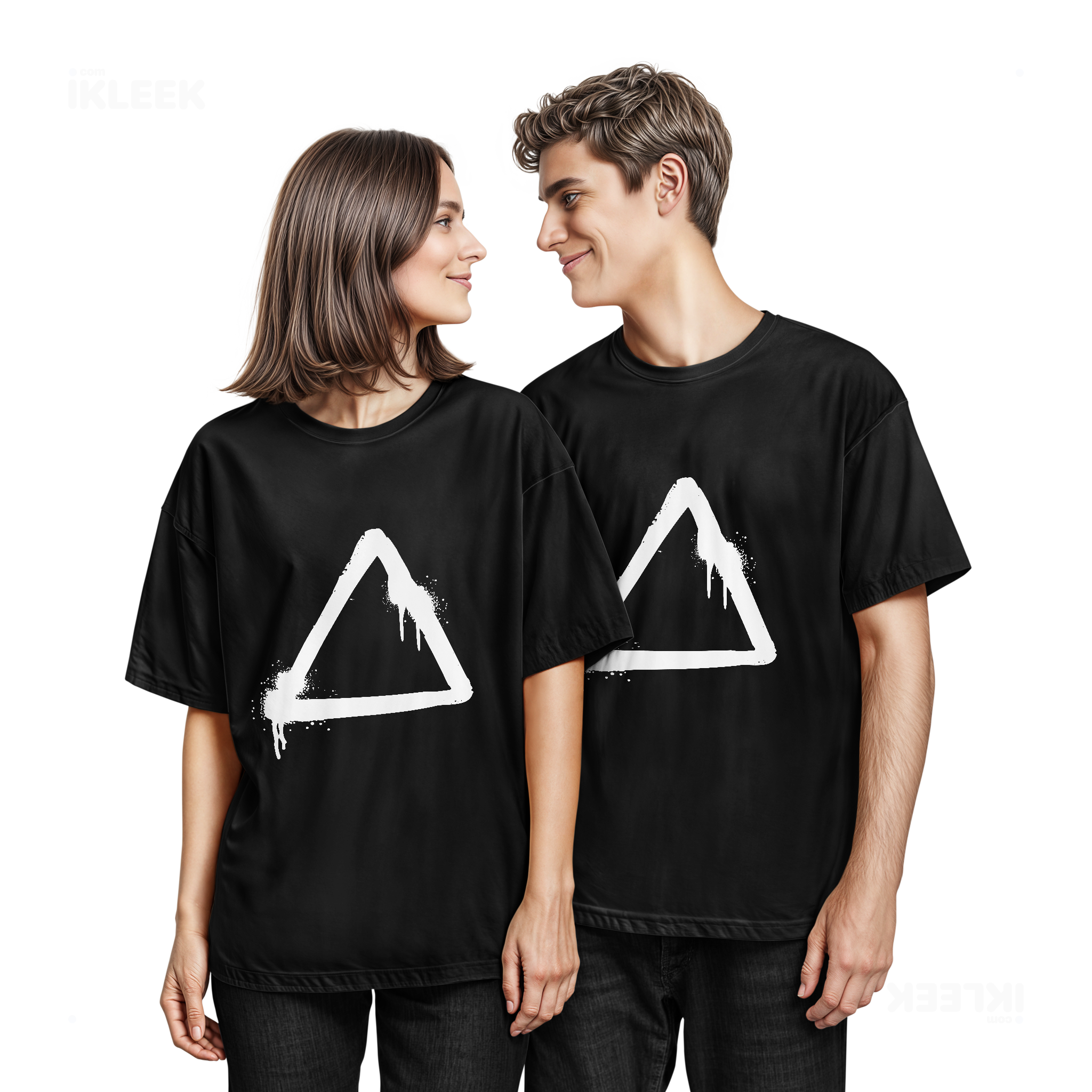 RisingTriangle Couple T Shirt 05 Black
