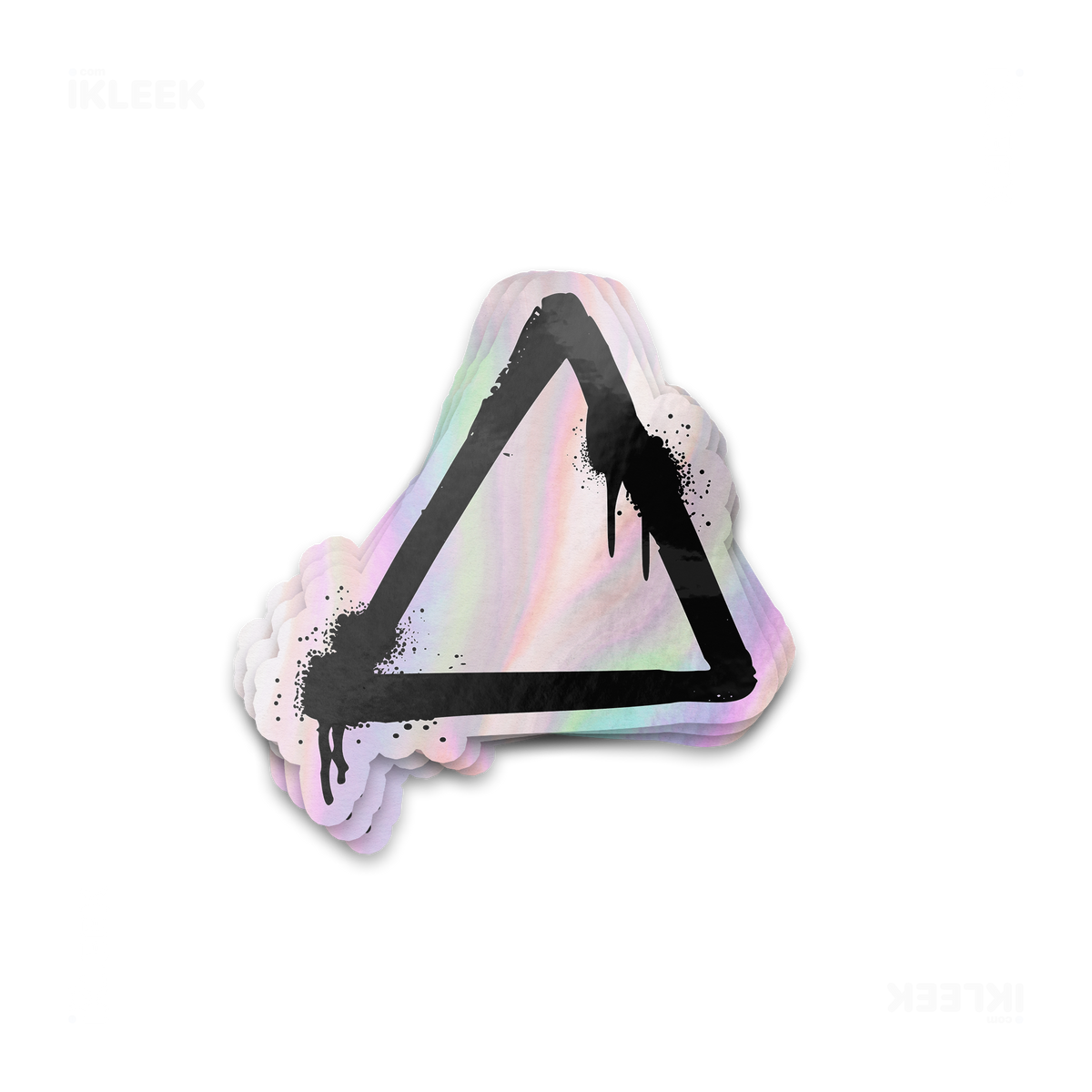 RisingTriangle Die Cut Holographic Sticker 01