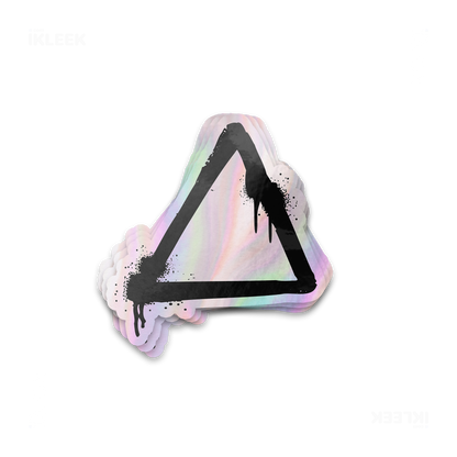 RisingTriangle Die Cut Holographic Sticker 01
