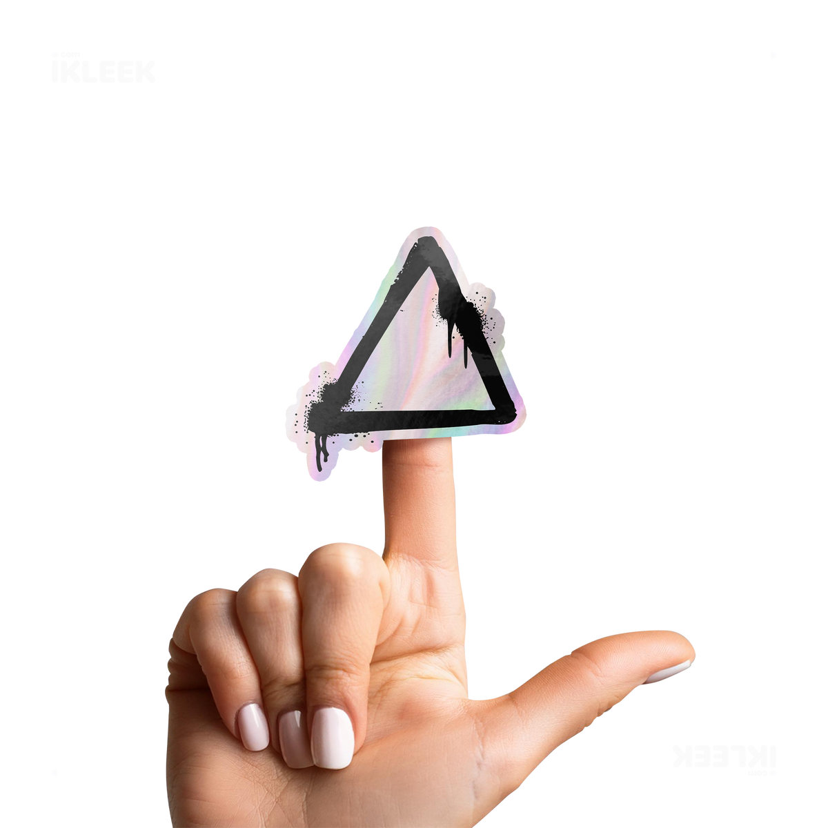 RisingTriangle Die Cut Holographic Sticker 02