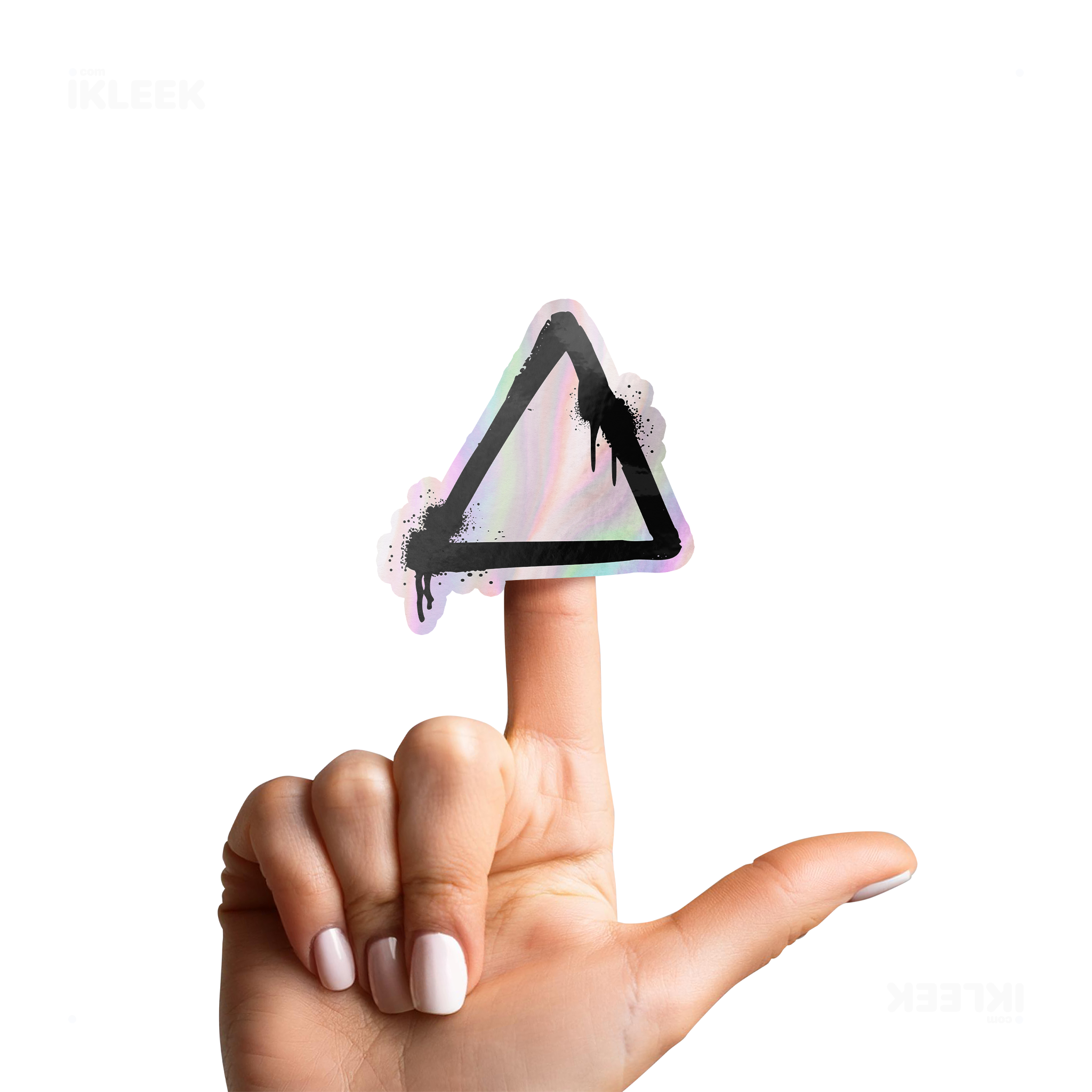 RisingTriangle Die Cut Holographic Sticker 02