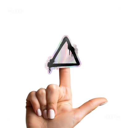 RisingTriangle Die Cut Holographic Sticker 02