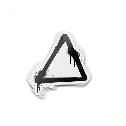 RisingTriangle Die Cut Outdoor Sticker 01 Clear