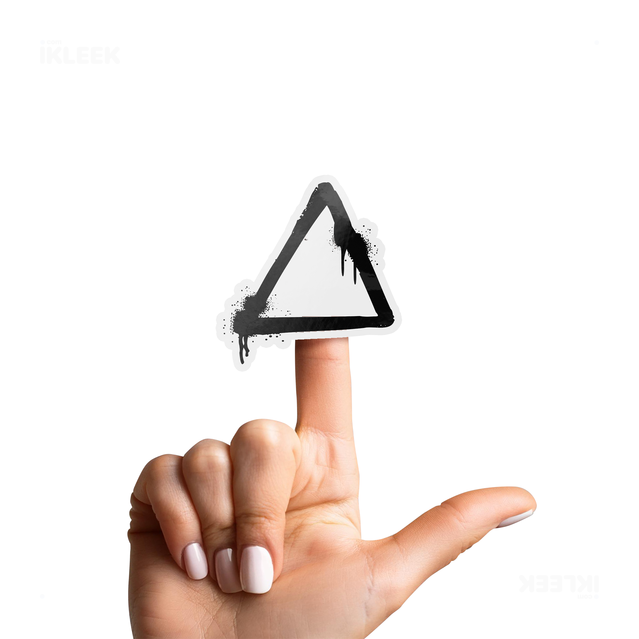 RisingTriangle Die Cut Outdoor Sticker 02 Clear
