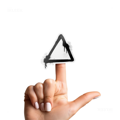 RisingTriangle Die Cut Outdoor Sticker 02 White