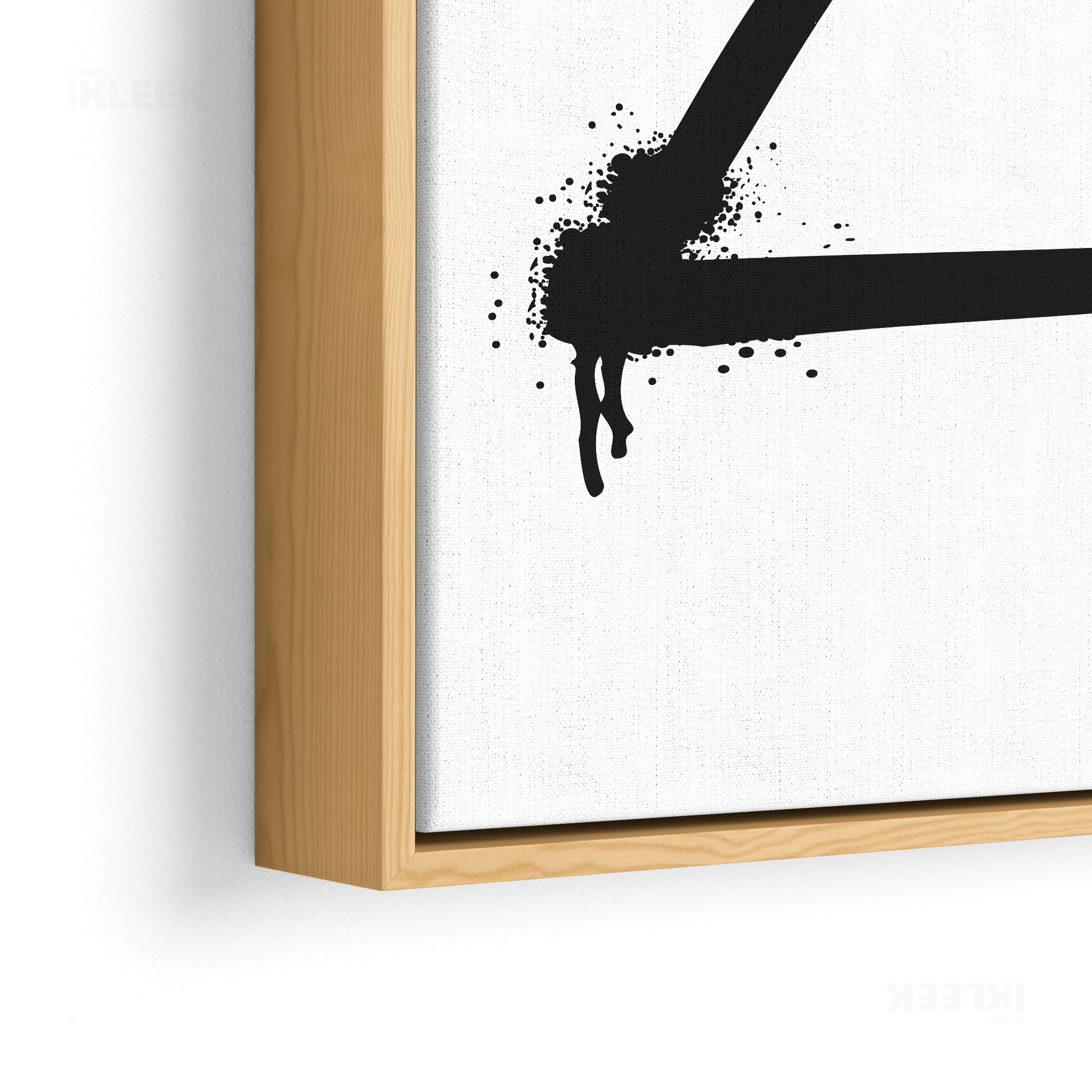 RisingTriangle Framed Canvas 02 Natural Wood