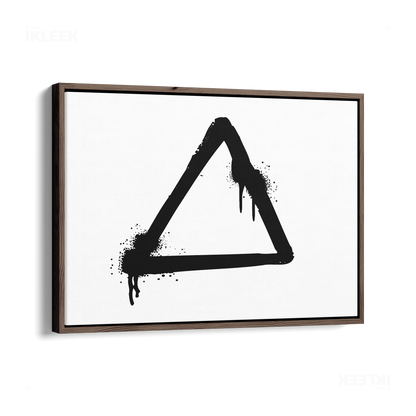 RisingTriangle Framed Canvas 03 Dark Wood