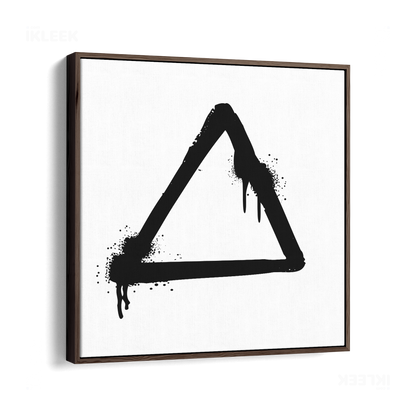 RisingTriangle Framed Canvas 04 Dark Wood