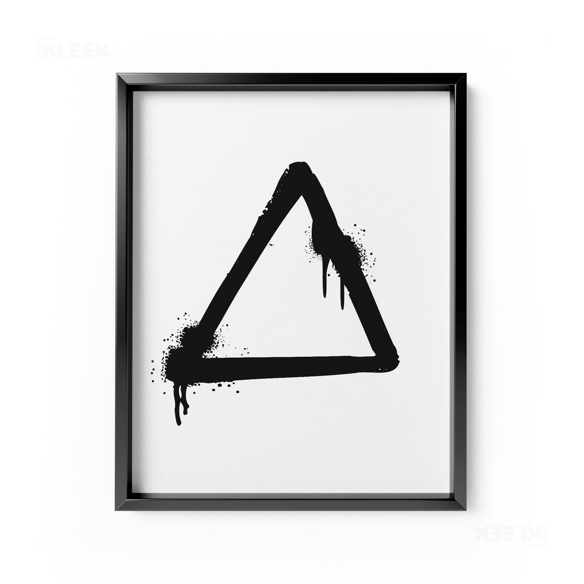RisingTriangle Framed Poster 01 Black Aluminum