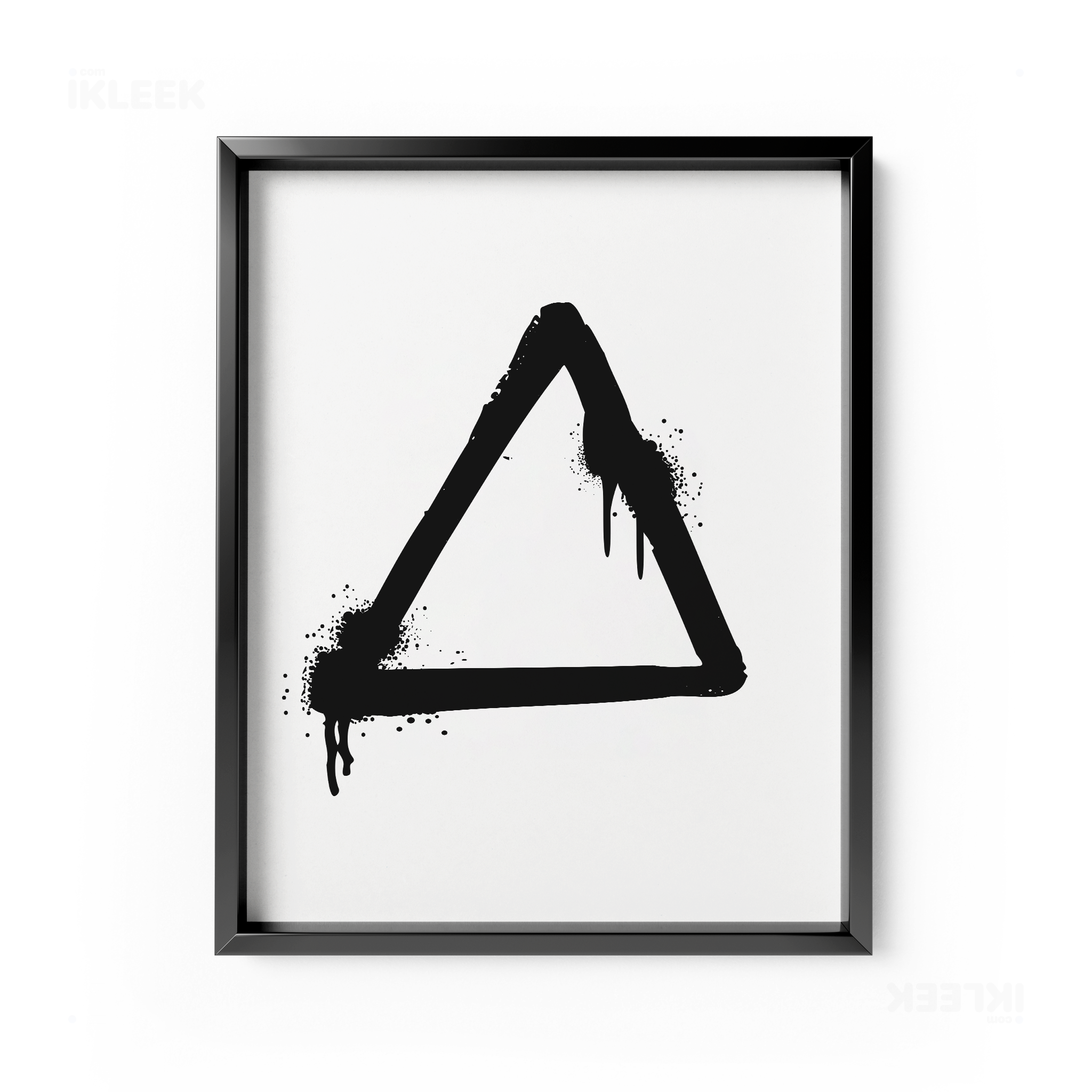 RisingTriangle Framed Poster 01 Black Aluminum