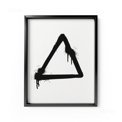 RisingTriangle Framed Poster 01 Black Aluminum