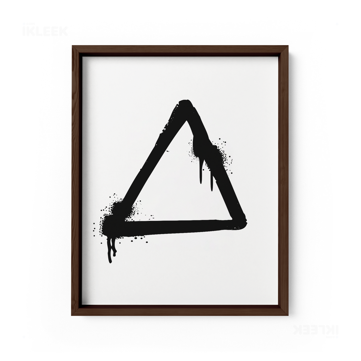 RisingTriangle Framed Poster 01 Dark Wood