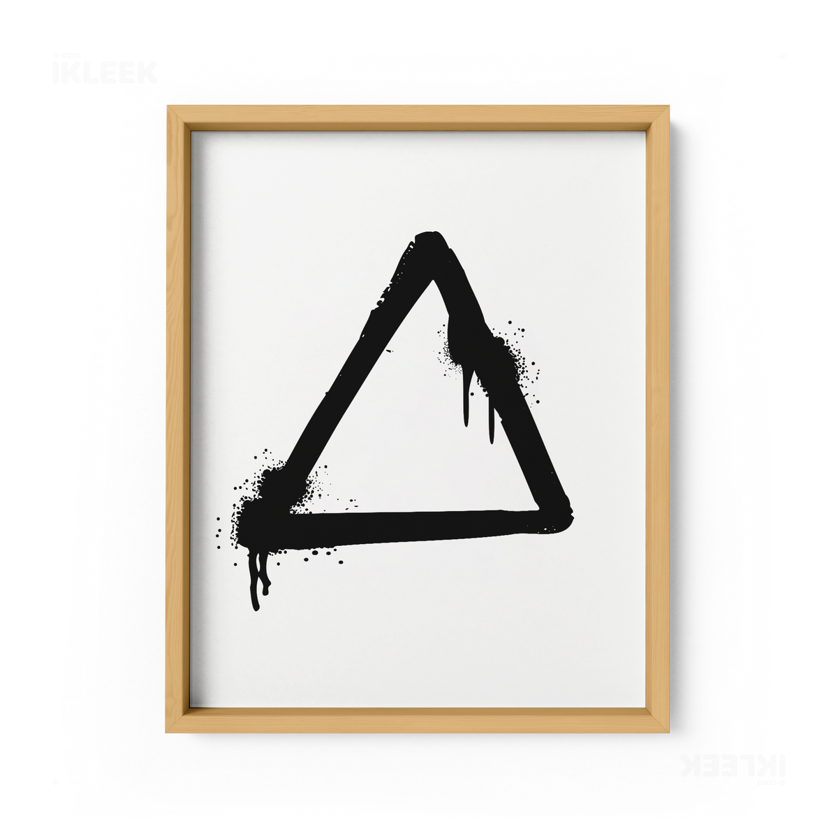 RisingTriangle Framed Poster 01 Natural Wood