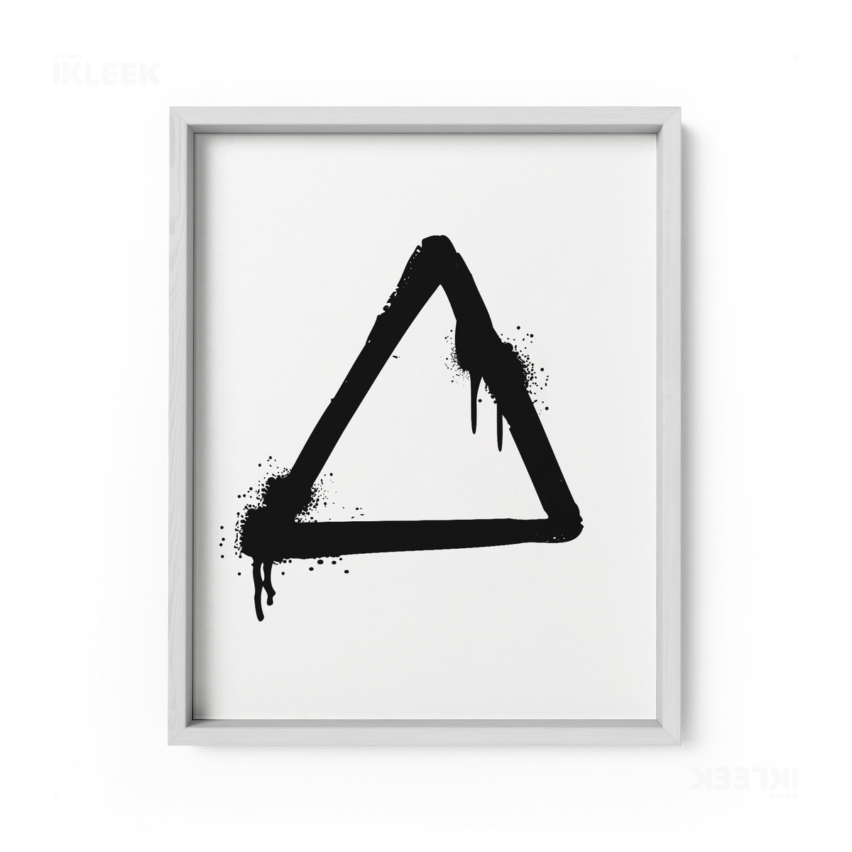 RisingTriangle Framed Poster 01 White Wood
