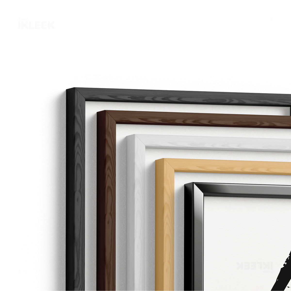 RisingTriangle Framed Poster 02 Natural Wood