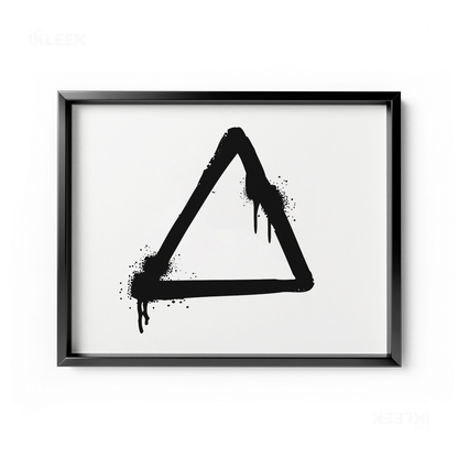 RisingTriangle Framed Poster 03 Black Aluminum