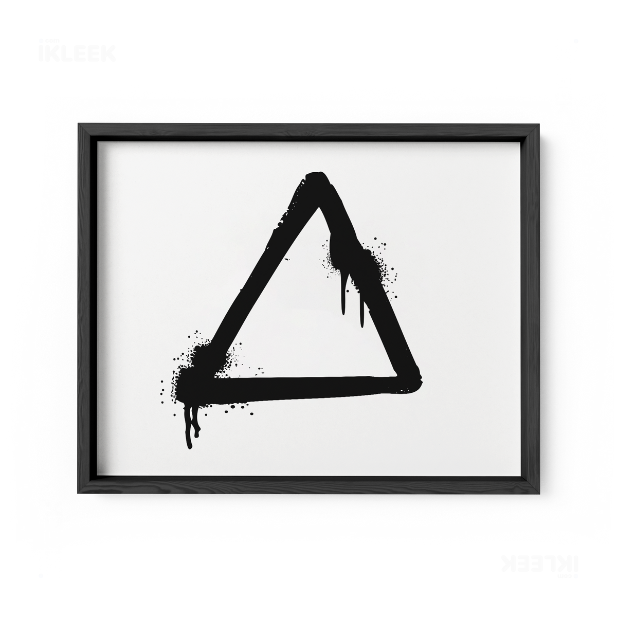 RisingTriangle Framed Poster 03 Black Wood