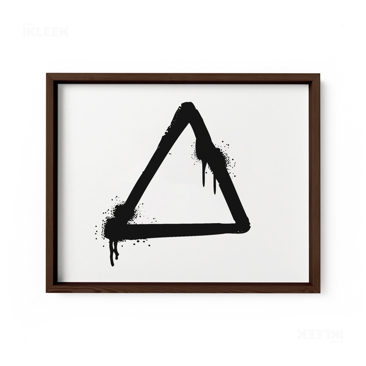 RisingTriangle Framed Poster 03 Dark Wood
