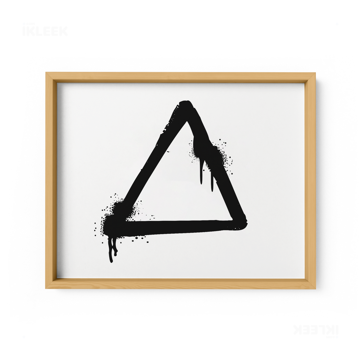 RisingTriangle Framed Poster 03 Natural Wood