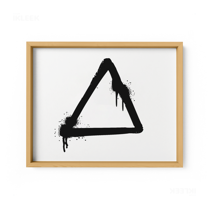 RisingTriangle Framed Poster 03 Natural Wood