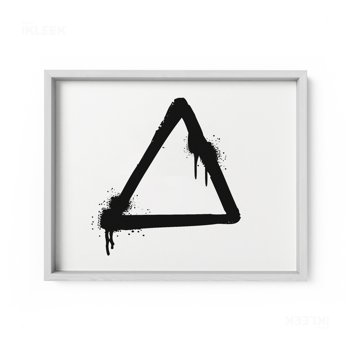 RisingTriangle Framed Poster 03 White Wood