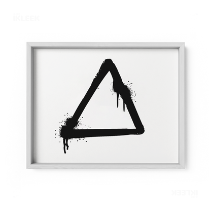 RisingTriangle Framed Poster 03 White Wood