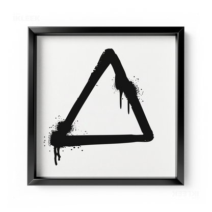 RisingTriangle Framed Poster 04 Black Aluminum