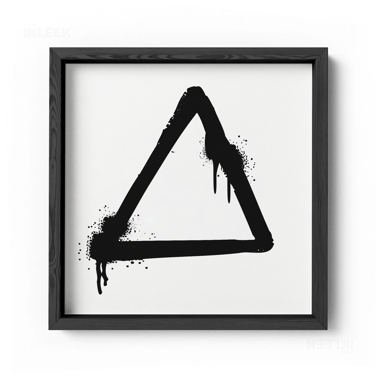 RisingTriangle Framed Poster 04 Black Wood