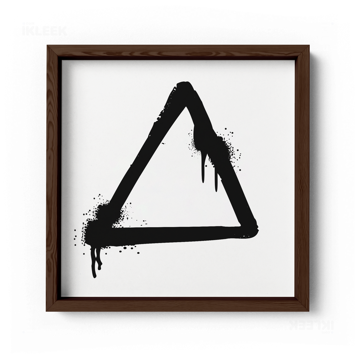 RisingTriangle Framed Poster 04 Dark Wood