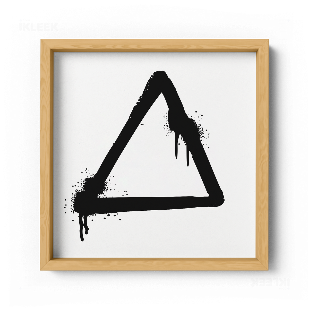 RisingTriangle Framed Poster 04 Natural Wood
